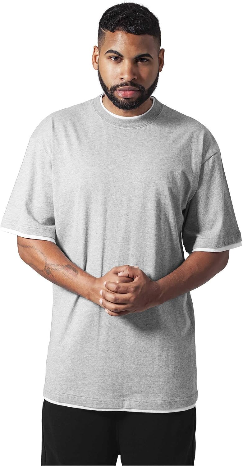 Urban Classics Men's Oversized Contrast Tall Tee – Longline Streetwear T-Shirt In Sizes S To 5XL - View #7