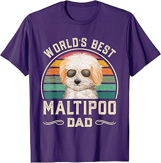 World's Best Maltipoo Dad Vintage Dog Dad T-Shirt