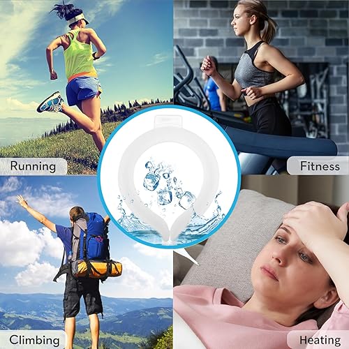 Miniatura 4 de Tubo de enfriamiento de cuello, envoltura de enfriamiento para verano, anillo de cuello de hielo reutilizable, productos de enfriamiento corporal