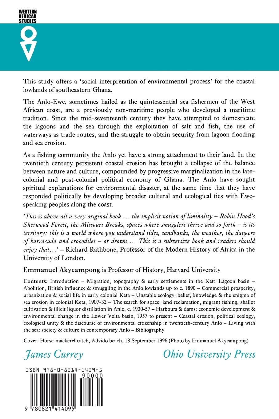 Between the Sea and the Lagoon: An Eco-social History of the Anlo of Southeastern Ghana c. 1850 to Recent Times (Western African Studies)