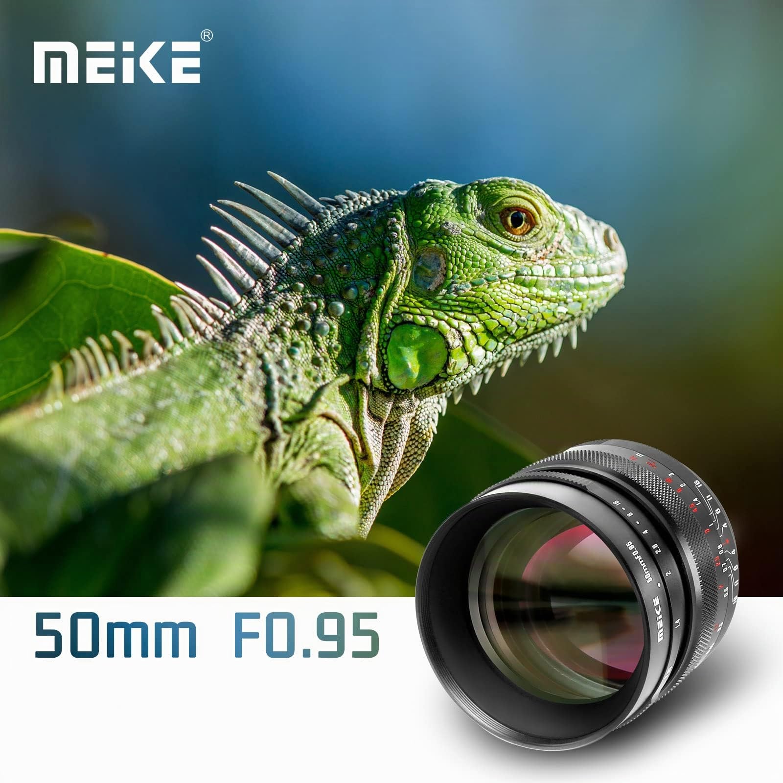 Meike Objectif Grand Angle 50 mm F0.95 - Mise au Point Manuelle - Compatible avec Les appareils Photo sans Miroir Panasonic Lumix Olypums M43 GH4 GH5 GH6
