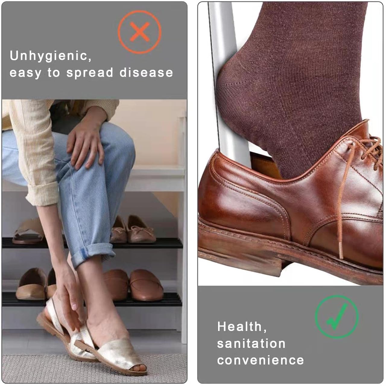 Miniatura 4 de BOOMIBOO 2 bocinas para zapatos, bocina de zapatos de 16.5 pulgadas de largo para uso doméstico, bocina de zapatos de 7.5 pulgadas para viajes