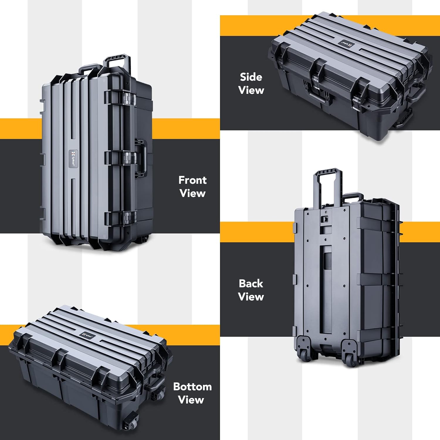 Lykus HC-7530 Large Waterproof Hard Case with Wheels and Customizable Foam, Interior Size 29.5x17.7x11.8 inch, Suitable for cameras, lenses, electronic equipment and more - Image 6