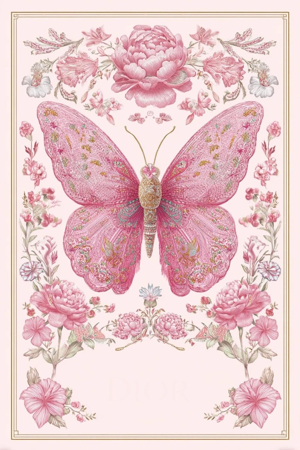 AxiangziK DIY Embroidery Kit Farfalla fantastica 11CT 80x100cm