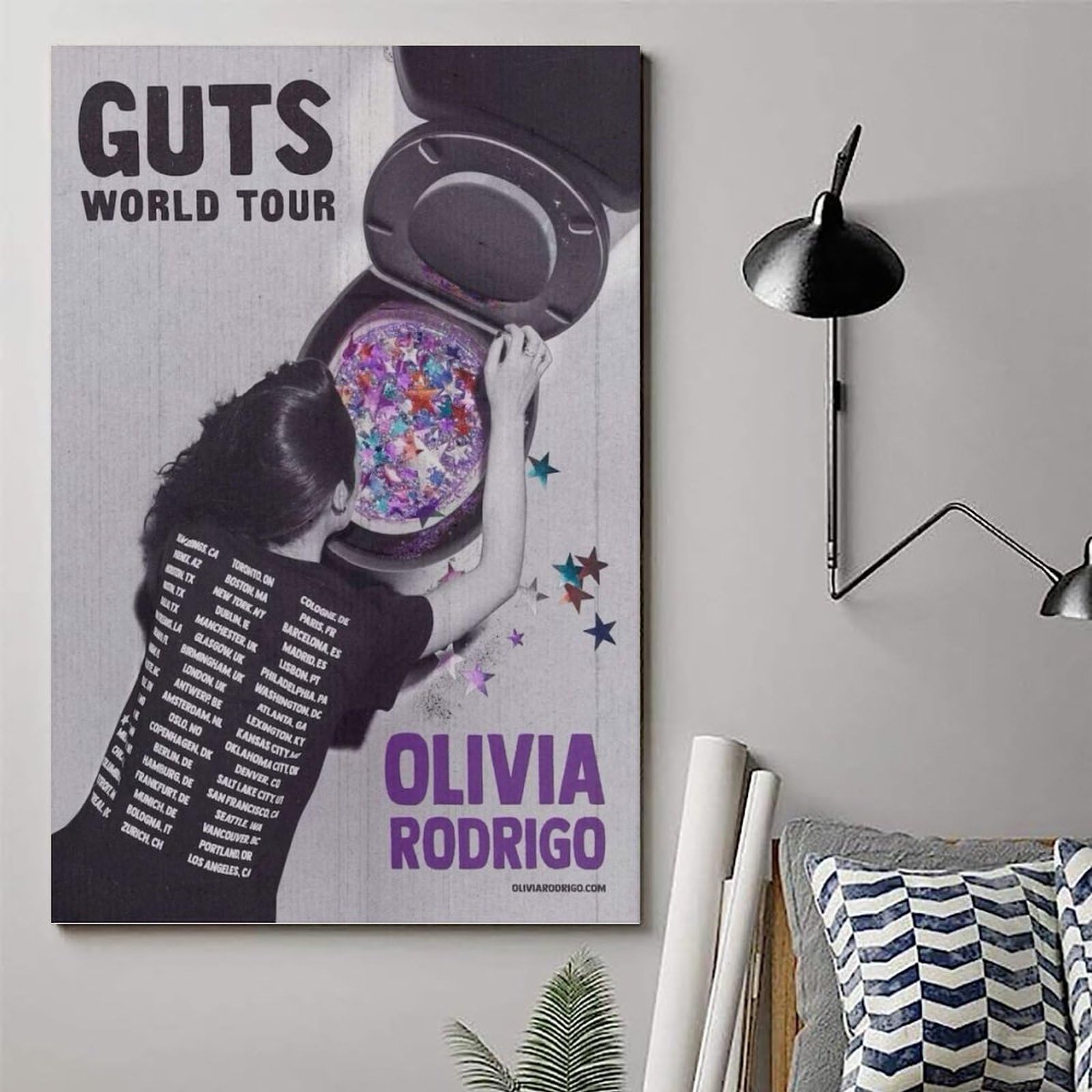 LonGPAN Olivia Poster d'illustration de Rodrigo - Impression sur toile - Décoration murale moderne pour chambre à coucher - 30 x 45 cm