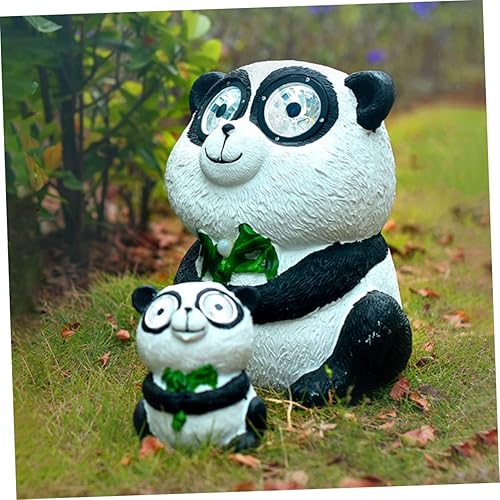 Miniatura 4 de Happyyami Luz solar Estatuas de césped al aire libre Luz solar de camino Luz solar al aire libre Luces de jardín Lámpara de paisaje de jardín Luces