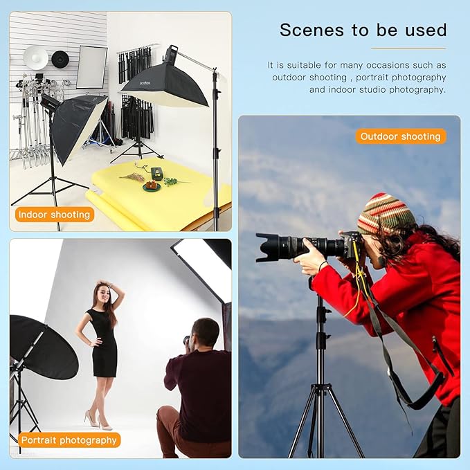 Soporte para luces fotográficas Godox de aluminio pesado 112 pulgadas miniatura 4
