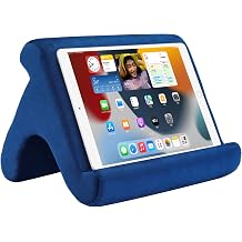 Tablet Pillow Stand, iPad Tablet Stand, Tablet Holder, Dock for Bed, 3 Viewing Angles, Fits All Tablets, Phones, iPad Pro 9.7, 10.5, 12.9 Air Mini 4 3, Kindle, E-Book Navy