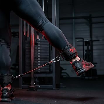 Ekkovision Ankle Straps for Cable Machines Padded, Adjustable Gym Ankle Cuffs for Glutes, Leg Workouts & Strength Training