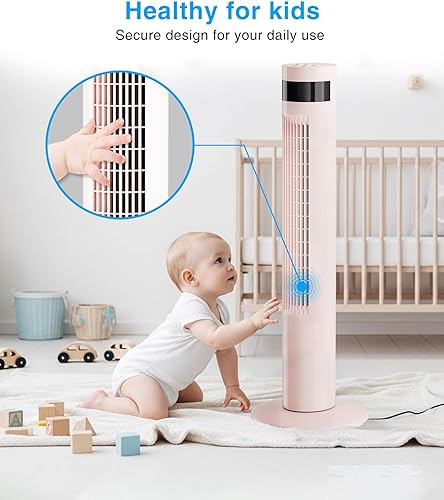Miniatura 6 de Ventilador de torre con control remoto, ventiladores de torre de enfriamiento que soplan aire frío para dormitorio oficina, ventilador de piso