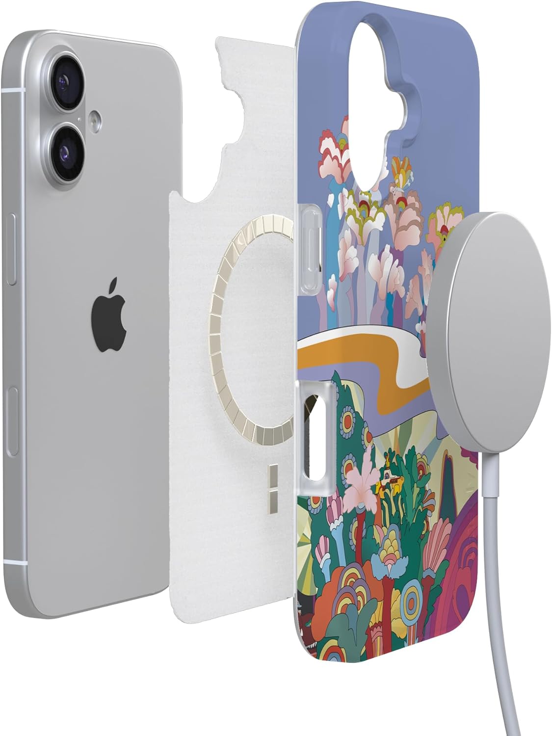 Casely iPhone 17 Case | Beneath The Waves | The Beatles Yellow Submarine | Compatible with MagSafe | Classic Ultra Slim Design