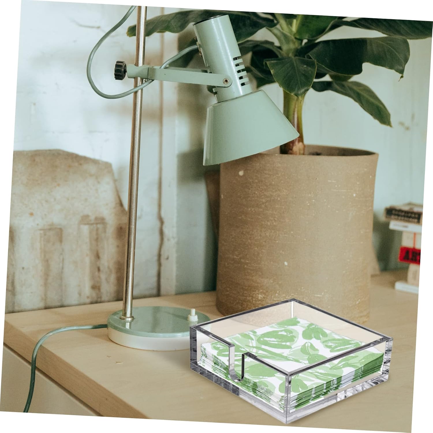 IMIKEYA 1pc Acrylic Napkin Holder for Parties Banquets Dinners Stylish Tissue Organizer Fits Lunch Napkins Tabletop Decoration