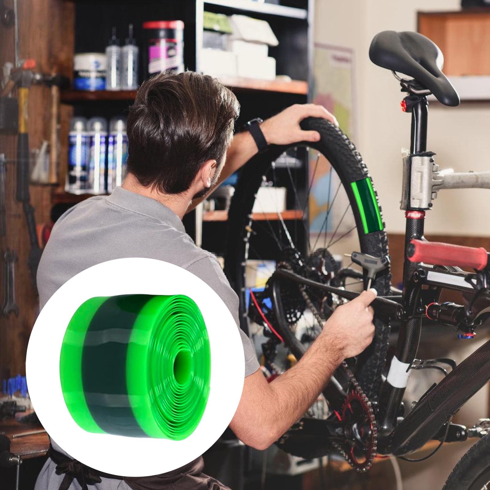 Fodera Pneumatici Bicicletta, 4 Pezzi Sottostrato Anti-Foratura Del Nastro per Mountain Bike, Rivestimento per Pneumatici Anti Foratura Compatibile con 26 29 Pollici 700c Per Bici da Corsa Mtb