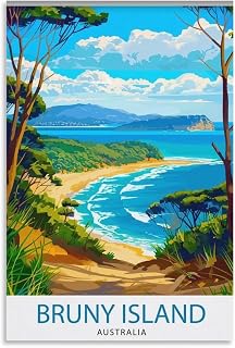 Bruny Island Tasmania Travel Poster Wall Decor Bruny Island Curtain Home Decor Bruny Island Gift Art Lover Australian Art Lover