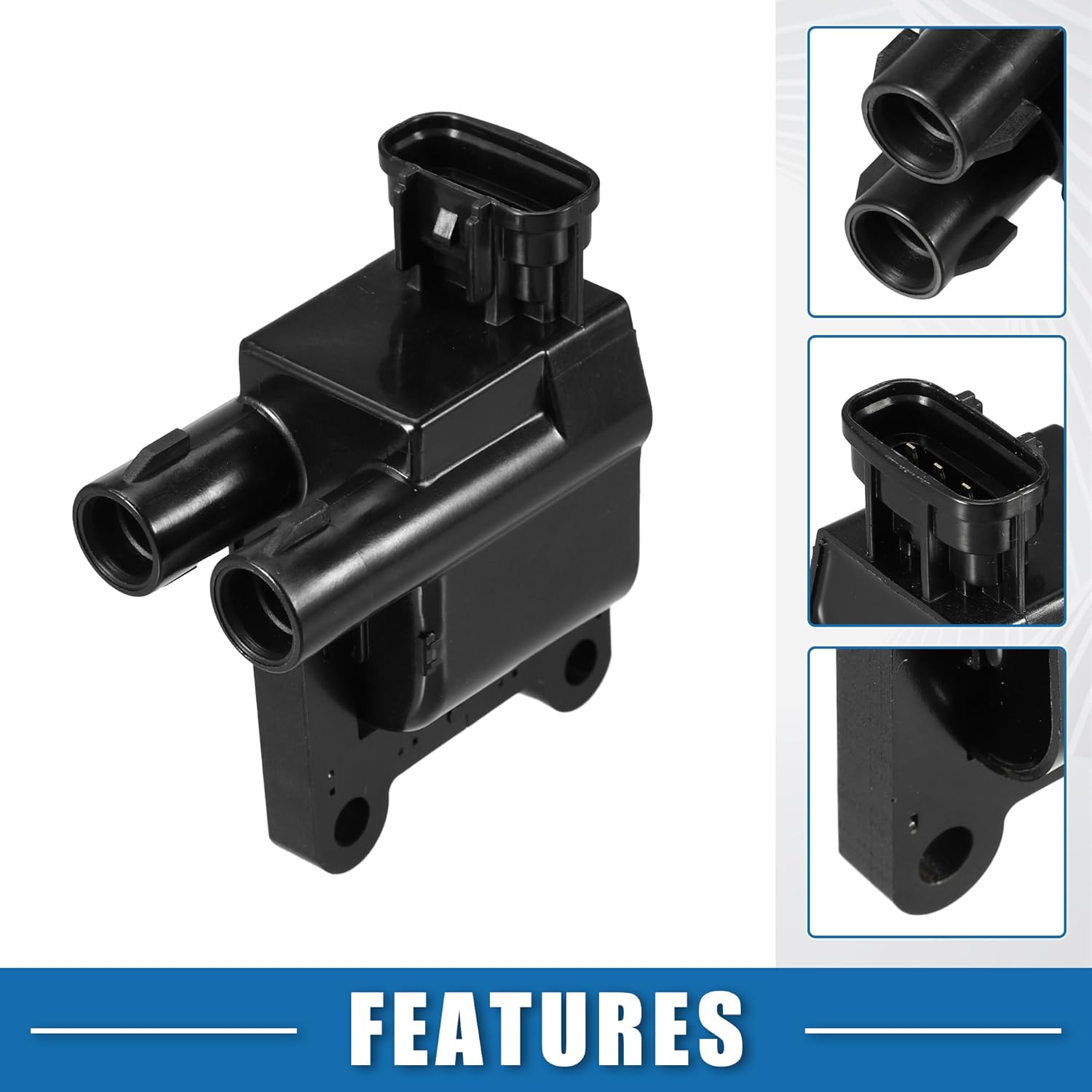 Ignition Coil Pack No.9091902217/9091902218 for Toyota Camry 1997-2001 for Toyota RAV4 1998-2000 Plastic Black (Set of 2)