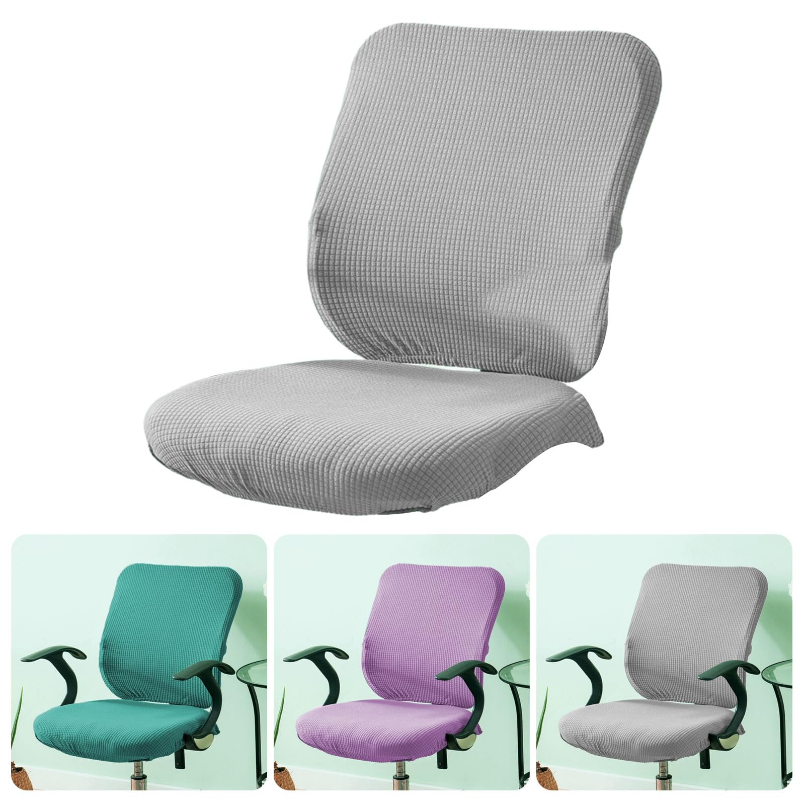 Kangnice Machine Washable Chair Covers for Office and Home Use Fit Most Standard Chairs Water Polyester Slipcovers