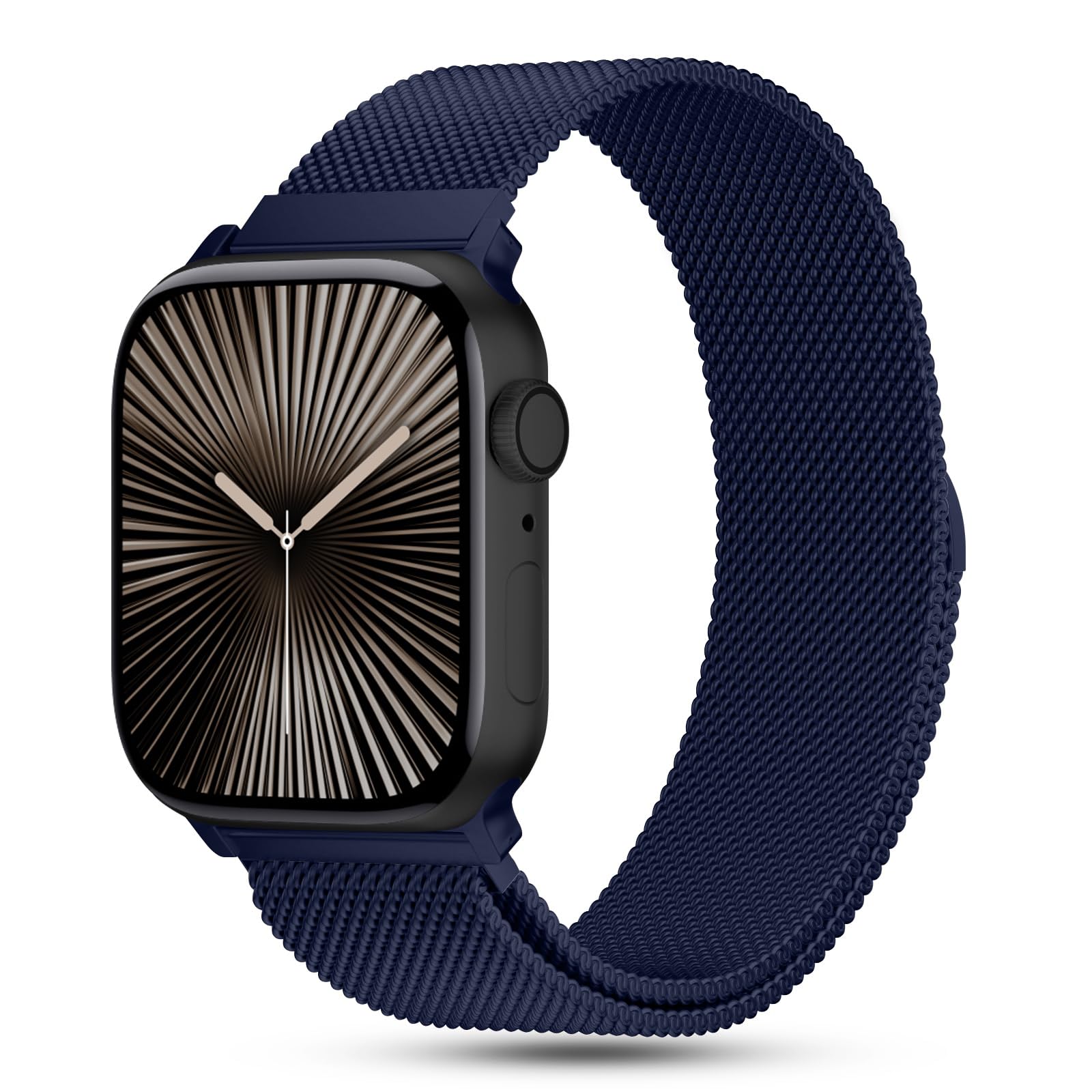 Photo 1 of MUIPIK Metal Stainless Steel Magnetic Milanese Loop men & women, Compatible with iWatch Series 11 10 9 8 7 6 5 4 SE/Ultra 3 2 1 and Apple Watch Band 42/44/45/46/49(Ultra3/2/1) Navy Blue