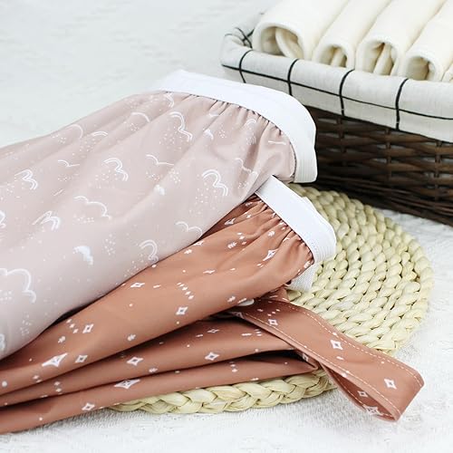 Miniatura 9 de Mama Koala Pañales de tela para bebé 2.0 con paquete de 6 insertos (hojas neutrales), con 2 forros impermeables reutilizables y lavables