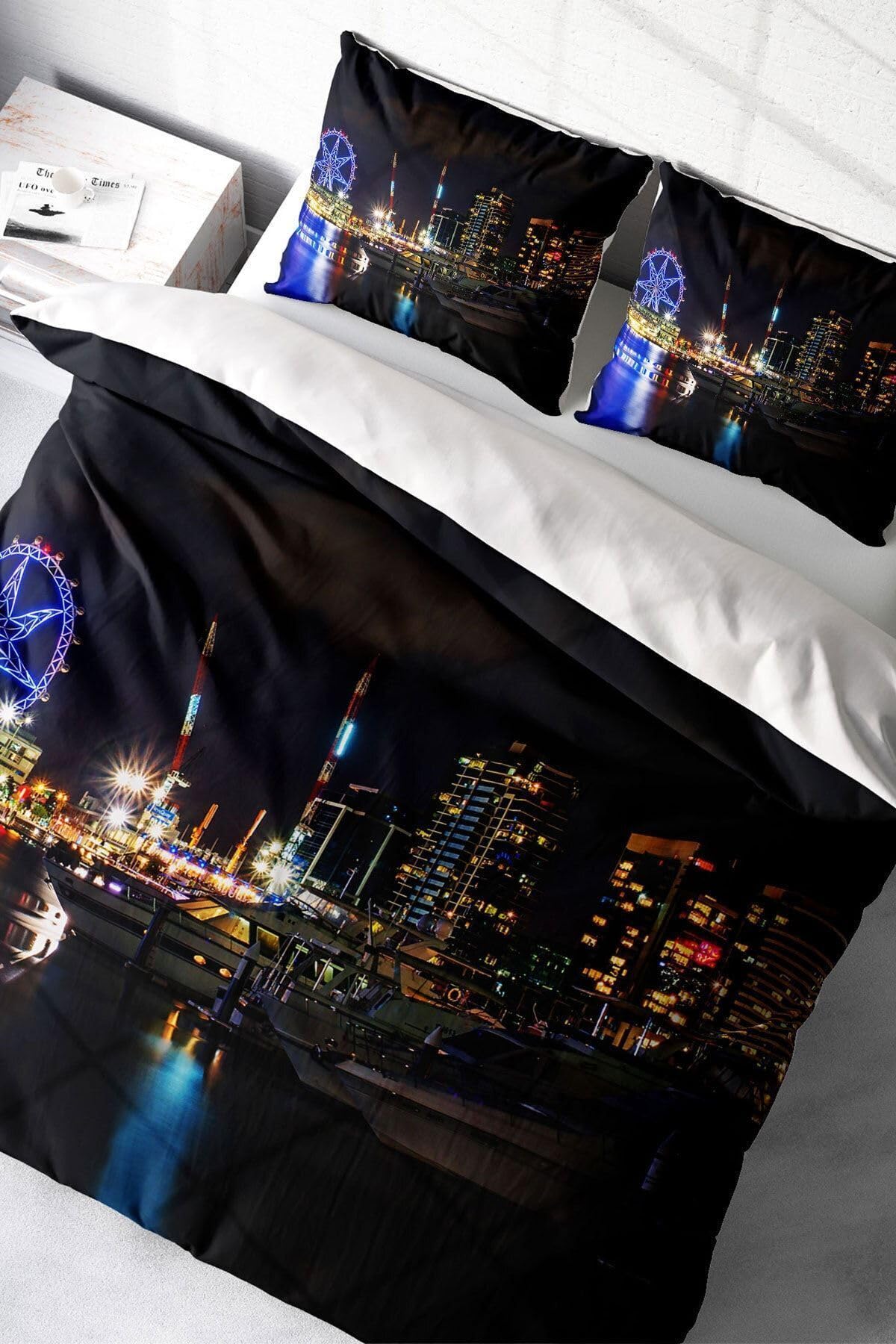 MONOHOME Harbor Night Modern Çift Kişilik Nevresim Takımı, monohome4104