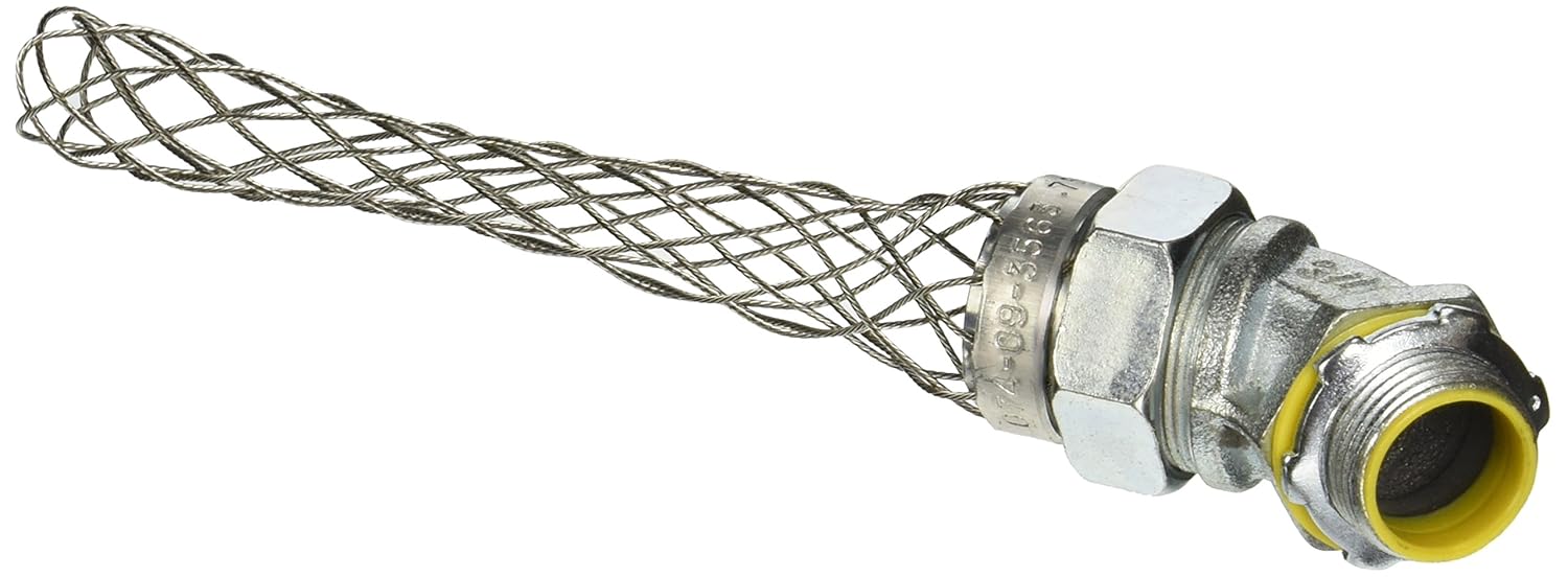 Hubbell Wiring Devices 074093563 45 degrees Liquid Tight Grip, 3/4", Ins W/mesh