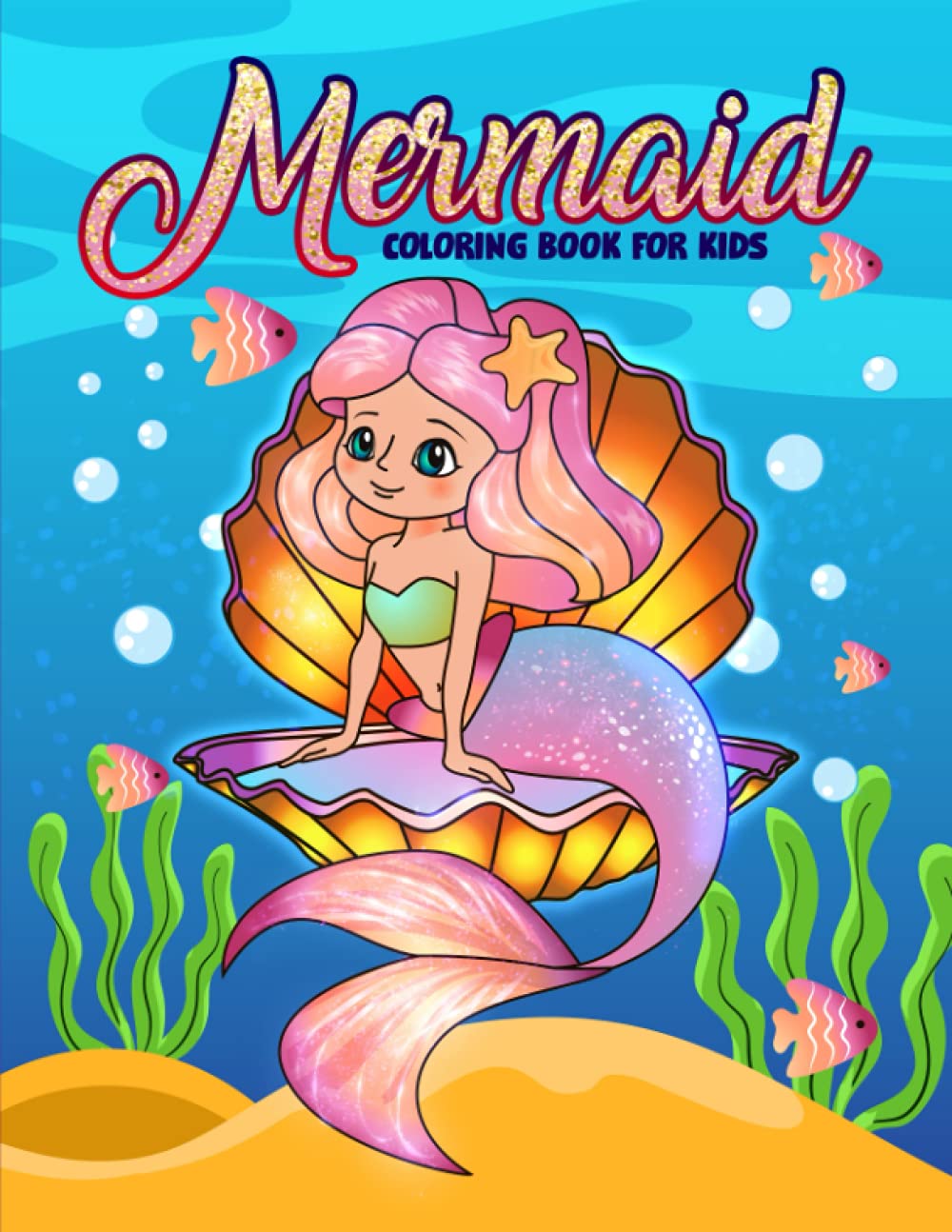 Mermaid Coloring Book for Kids: 35 Cute Illustrations for Children Ages 3-10