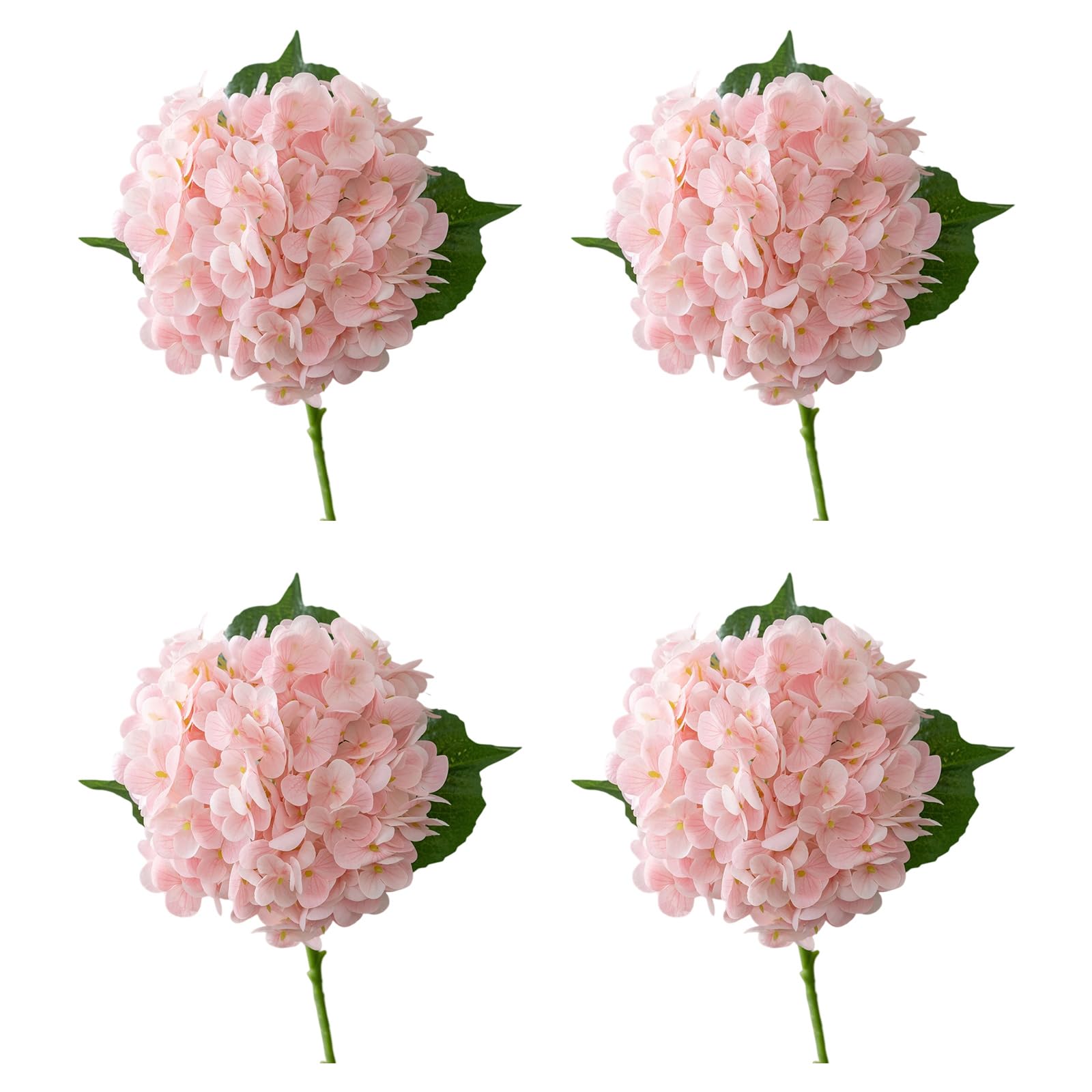 Carotoe A Of 4 Bright Rtificial Hydrangeas Blooms Soft Pvc Materials Long Time Floral Rrangement Essential Rtificial Hydrangeas Flower