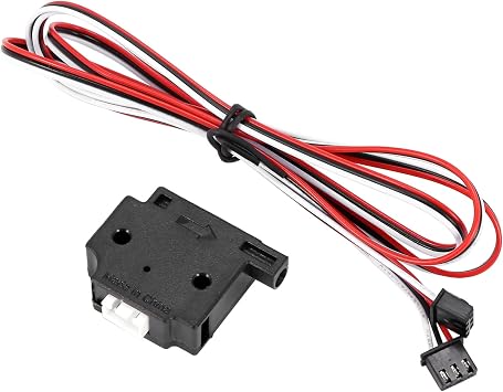 3D Printer Filament Detection Module with 1M Cable Run-Out Sensor Material Runout Detector for 3 CR10 3D Printer, black, 402414