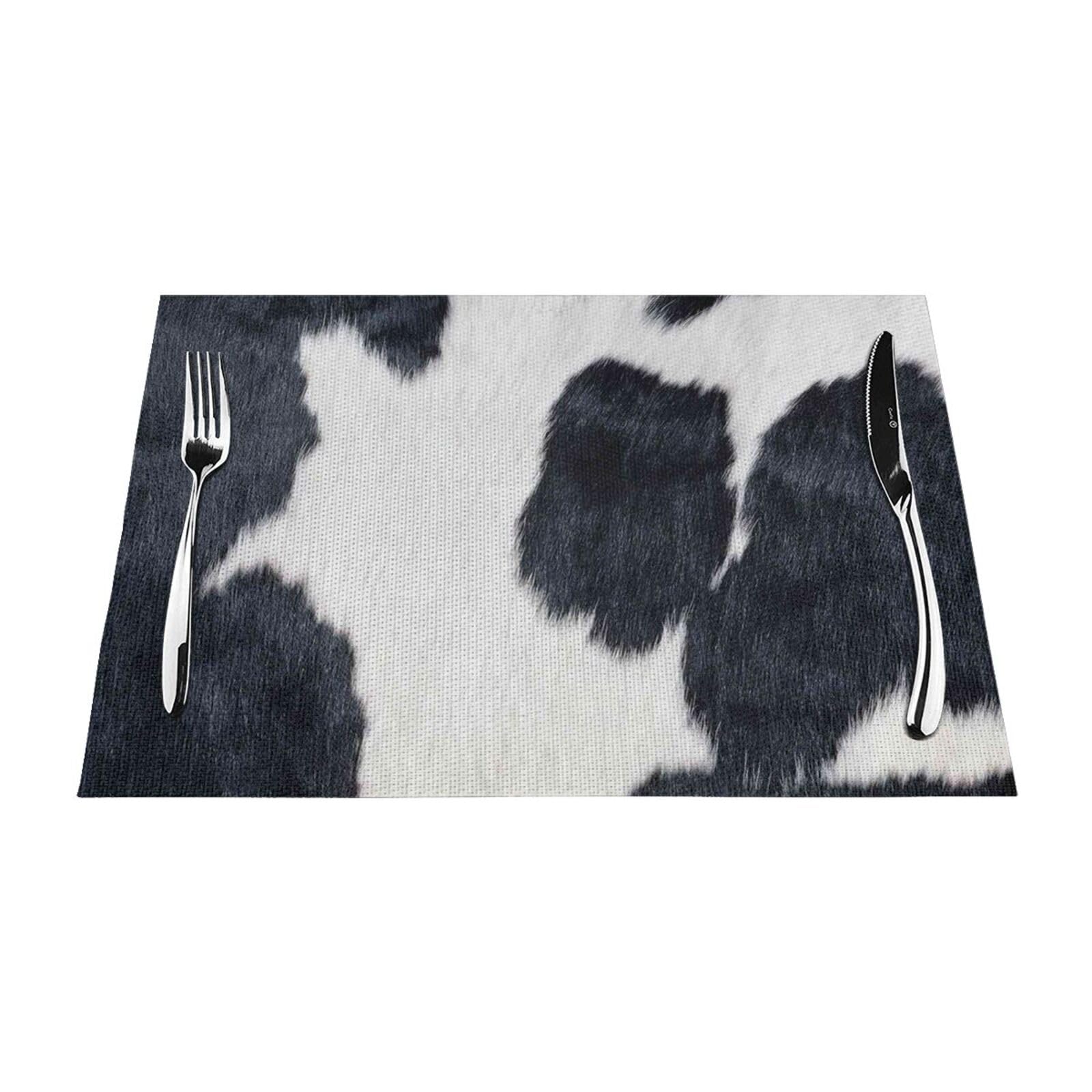 Sets de table en cuir de vache pour vos repas en extérieur et terrasse