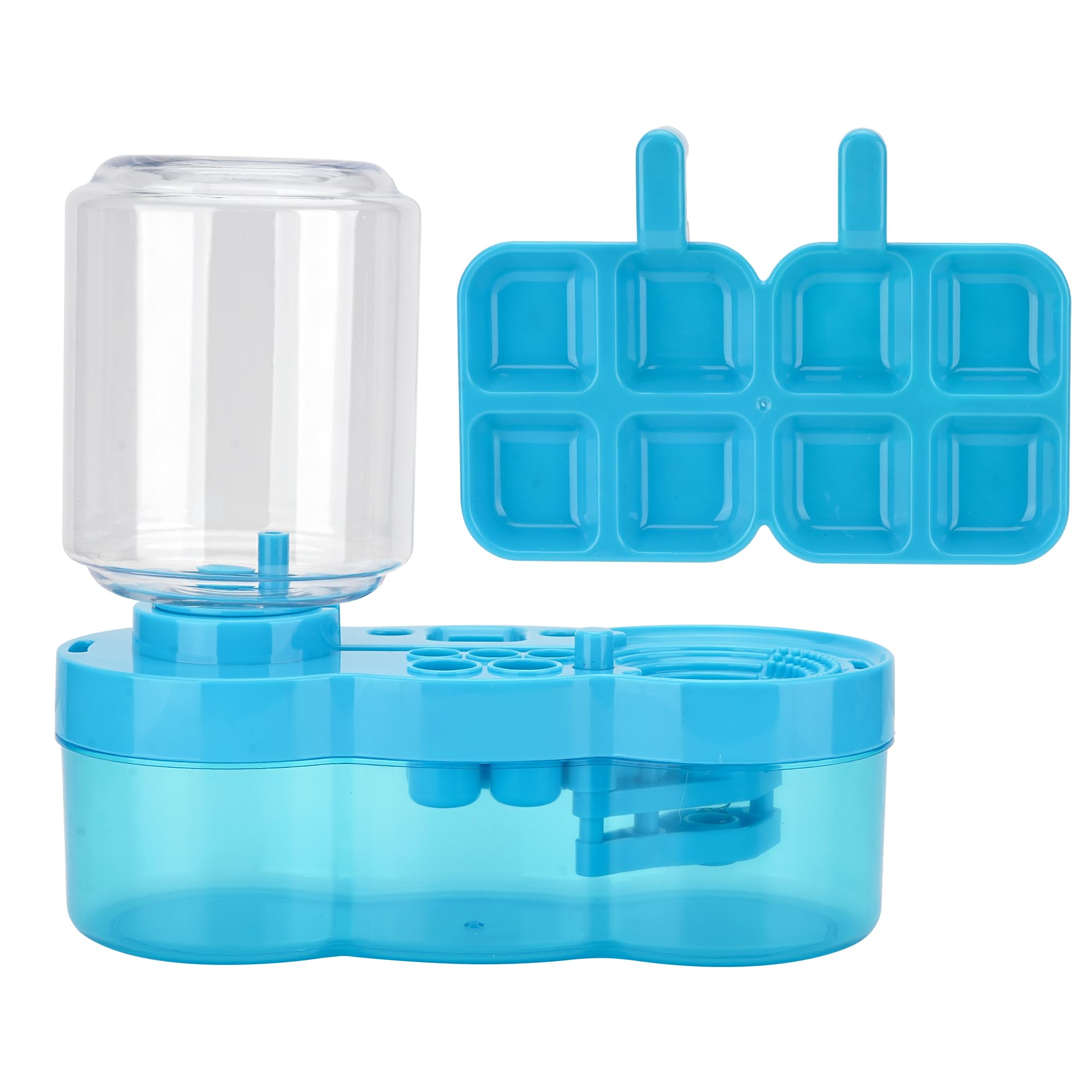 JANKOW Paint Brush Cleaner Tool, Paint Brush Cleaner and Holder, 5-in-1 Painting Brush Cleaner Tool, Paint Brush Holder with Palette (1, Blue)