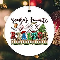 Vista 2 de Adorno navideño favorito de Papá Noel, regalo de agente inmobiliario
