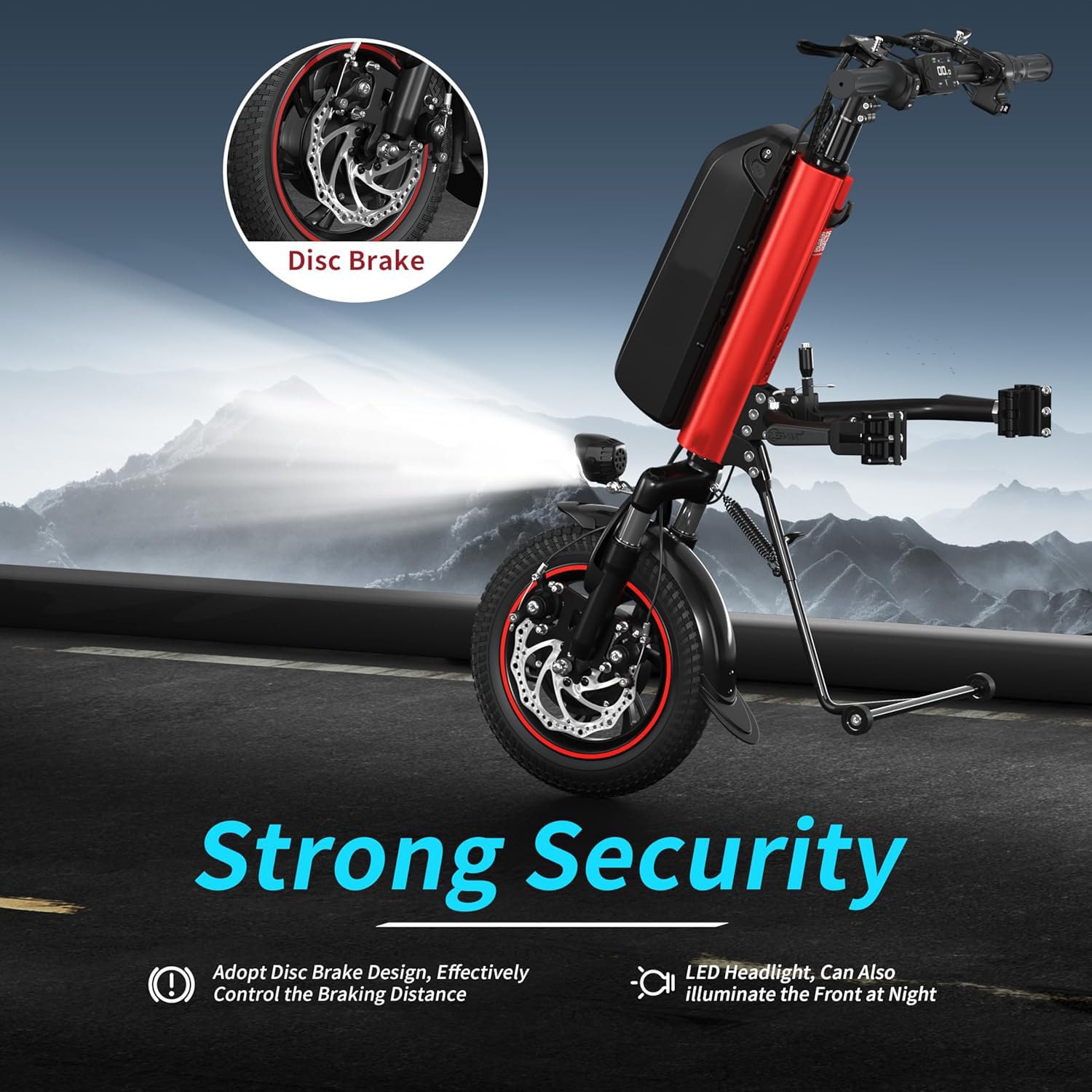 Cabezal de accionamiento eléctrico para silla de ruedas, dispositivo de tracción para silla de ruedas, accesorio para silla de ruedas eléctrica, para convertir silla de ruedas manual en eléctrica A5