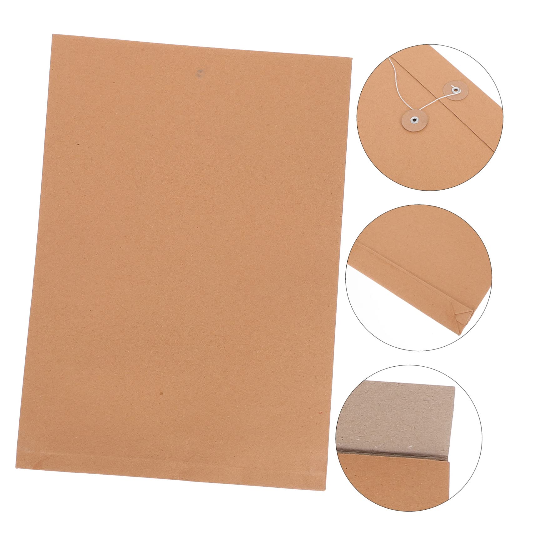 STOBOK 50pezzi Borsa per Documenti in Carta Kraft Vuota Organizer per Documenti di Formato Busta Portadocumenti Chiusura Bottone per Archiviazione Scartoffie Lettere Ricevute