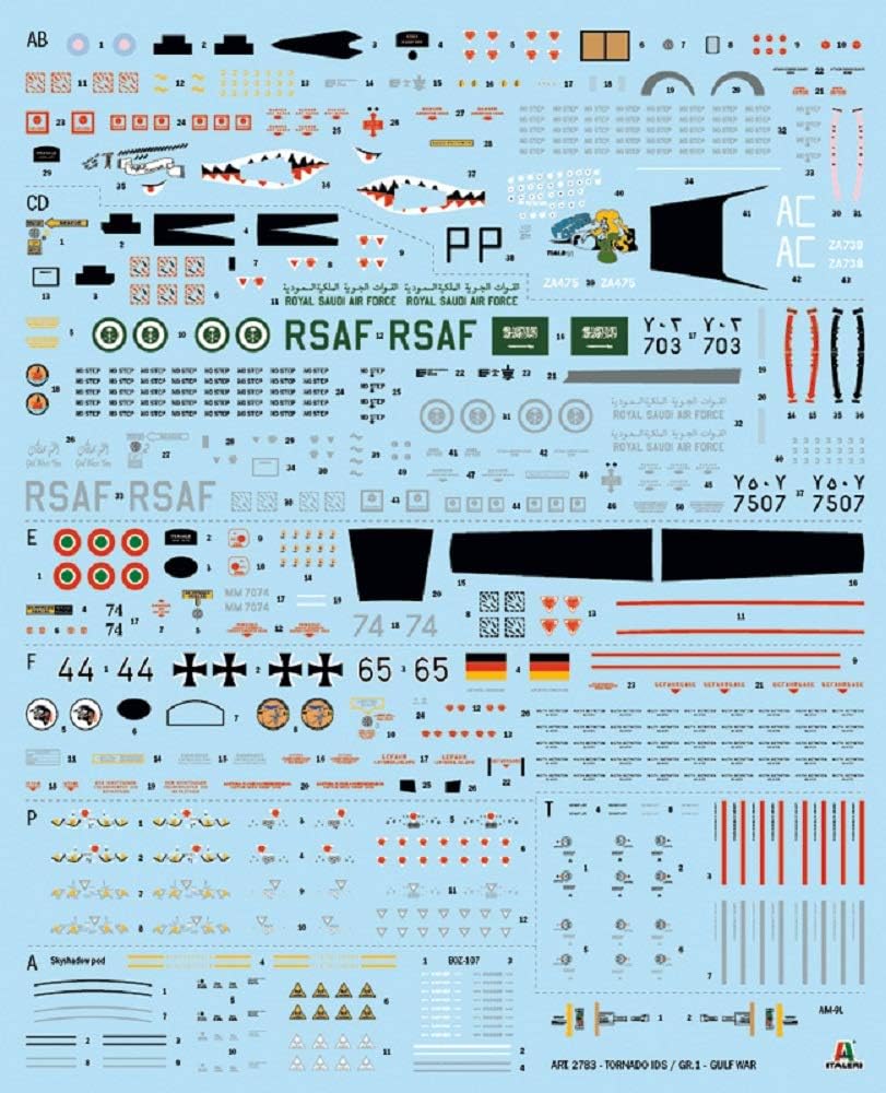 Italeri 2783S-1:48 Tornado Size 1/IDS-Gulf War, Model, Unlackiert
