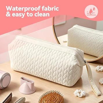 Veki Storage Bag for Dyson Airwrap/Shark FlexStyle (Off-White, 37×20×16 cm)