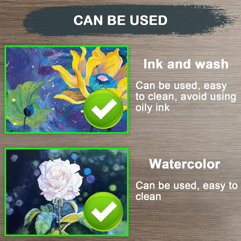 Gel-Platten-Kit Set 8x10 für Kartenherstellung, Scrapbooking mit Gel-Druck, Gummiwalze, Aquarellfarben & Schablonen
