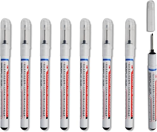 Miniatura 9 de tooloflife Marcador permanente para trabajo de carpintero, punta extra larga de 0.7 a 0.039 in, resistente al agua, para marcado de áreas difíciles