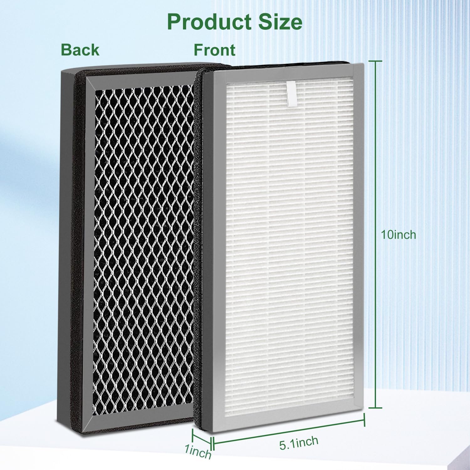 4 Pack 15 Replacement Filter for MA Air Puri-Fier Models 15, 3-in-1 Contains Pre-Filter and Activated Carbon Fil-ter, (4 Pack) - Image 2