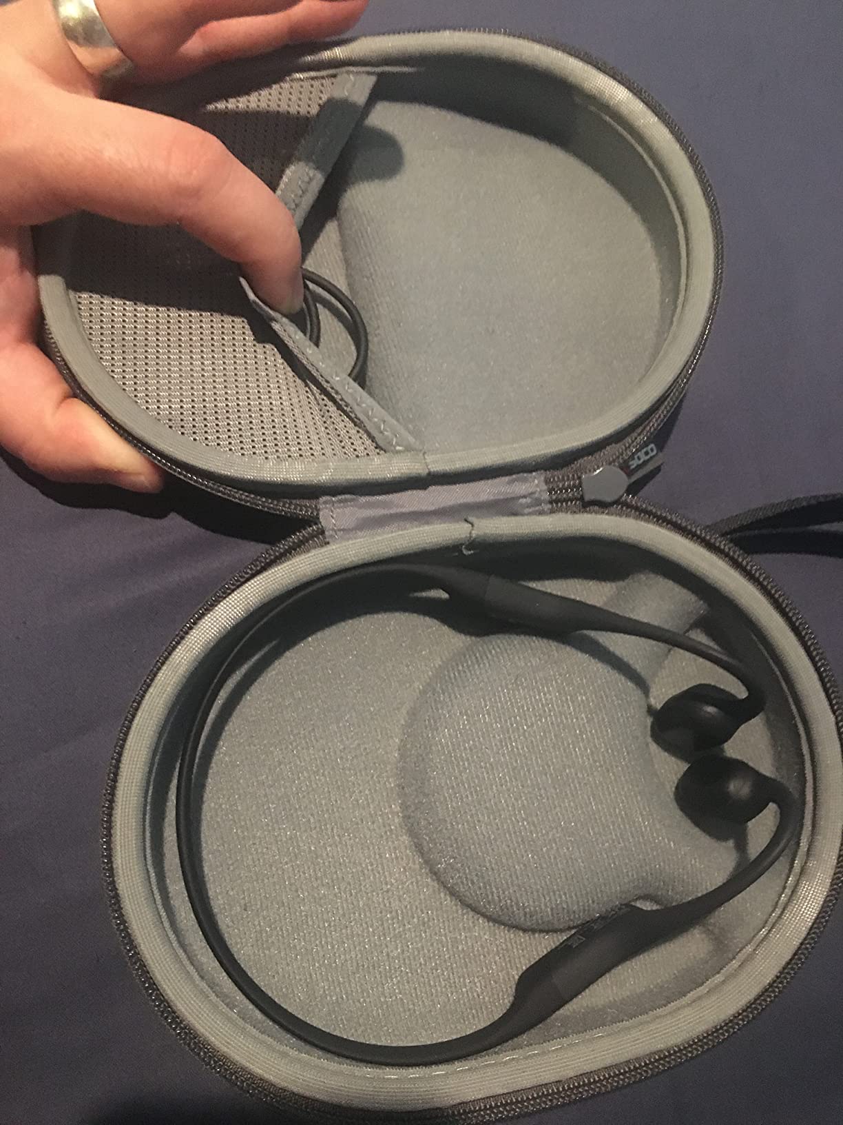 RLSOCO Hard Case for SHOKZ New OpenRun Pro 2 Mini/OpenRun Mini/OpenRun Pro Small Open-Ear Bone Conduction Sport Headphones