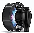 Creality CR-PETG 3D-Druckfilament 1,75 mm, Ausgezeichnete Zähigkeit, Hohe Präzision, Geruchlos, Ungiftig, Feuchtigkeitsbeständig, 1 kg (2,2 lbs), Glänzendes PETG-Filament für 3D-Drucker(Schwarz)