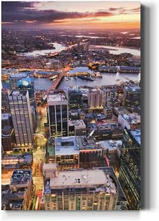 Large Wall Art Decor Sy Fr Tower West Vert Vertical Pictures Framed Canvas Wall Art for Living Room Bedroom Bathroom Artwork Paintings Kitchen 36x24