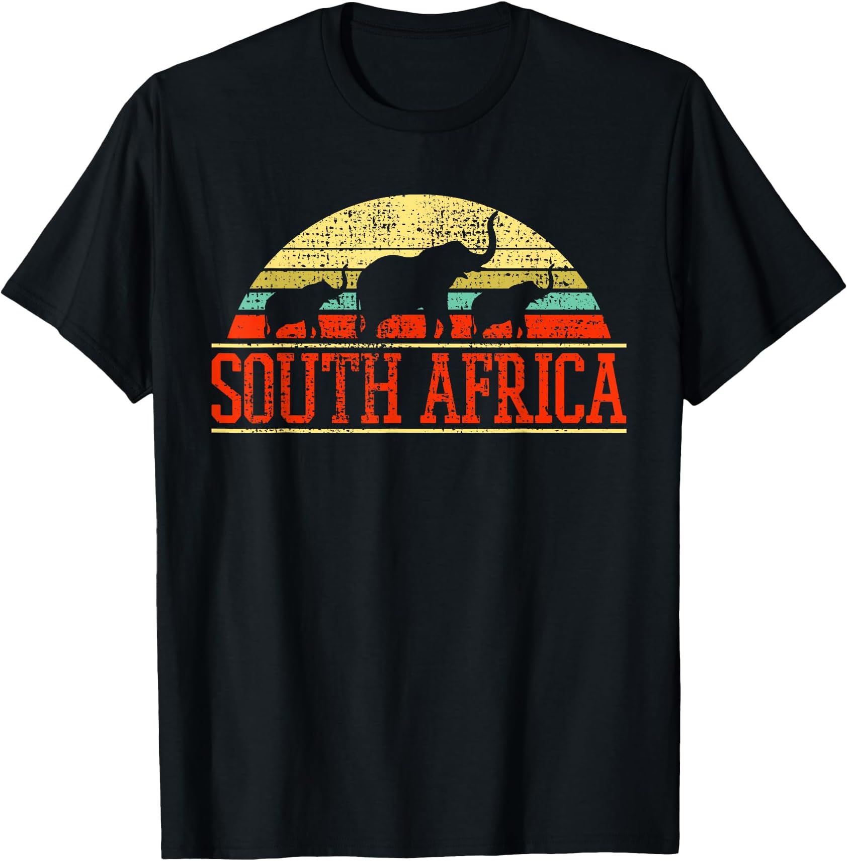 South Africa Elephant Gift Retro Vintage T-Shirt