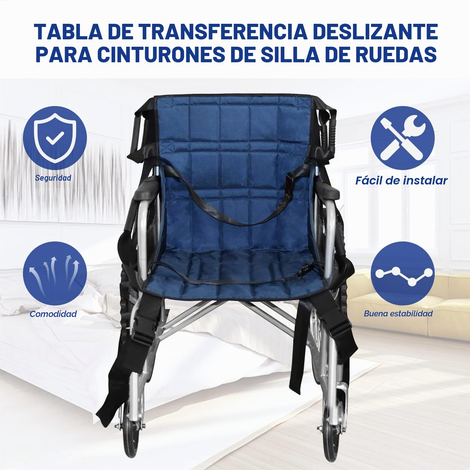 [LOSCHEN] Correa de hombro de transferencia de cuerpo completo Eslinga de elevación Silla de emergencia para personas mayores Placa de transferencia de movilidad cinturón de seguridad Tabla escalera