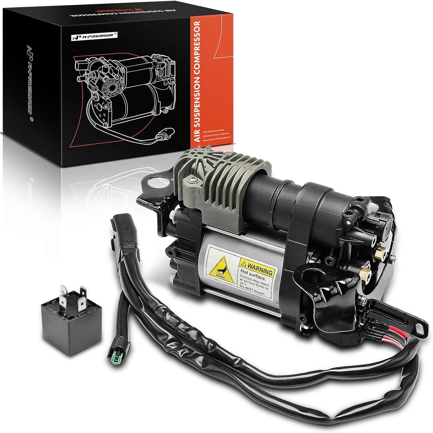A-Premium Air Suspension Compressor Compatible with Ram 1500 2013-2018, Replace# 4877128AF, 4877128AG