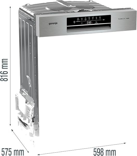 Gorenje GI643D91X Geschirrspüler/Einbaugerät/Integrierbar/60 breite/16 Maßgedecke/6 Programme/15 min SpeedWash/Intensivprogramm/ECO-Programm/Hygieneprogramm/EEK: D/Einbaumaße (HxBxT): 82 x 60 x 57,5cm - 2