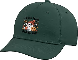 I Ghost Plans Sorry Not Sorry Pumpkin Coffee Tea Halloween Adjustable Baseball Hat
