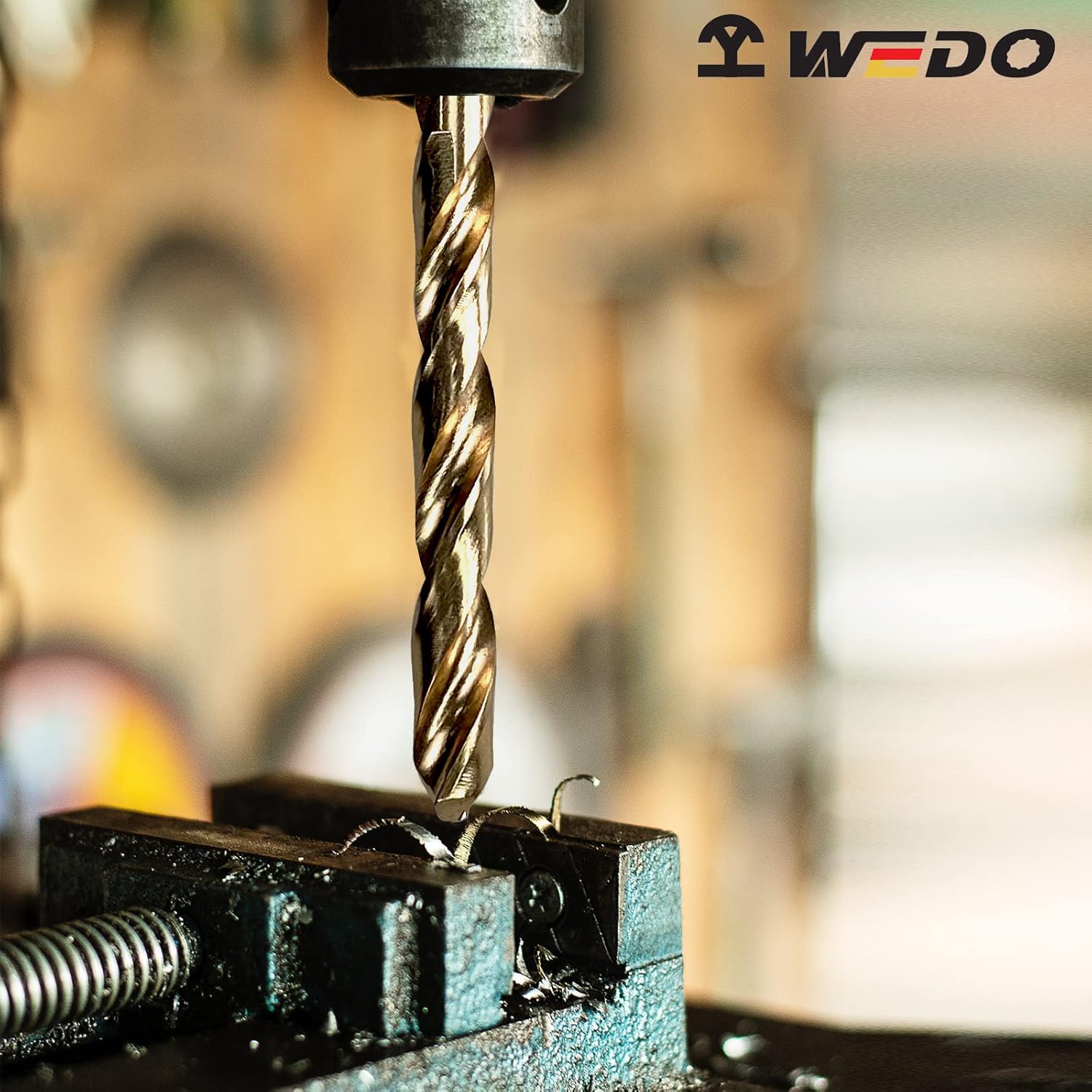 WEDO Non-Sparking Twist Drill, Jobber Length Drill Bit for Hardened Metal, Beryllium Copper, DIN Standard, Non-Magnetic, BAM & FM Certificate, 9mm x 160mm