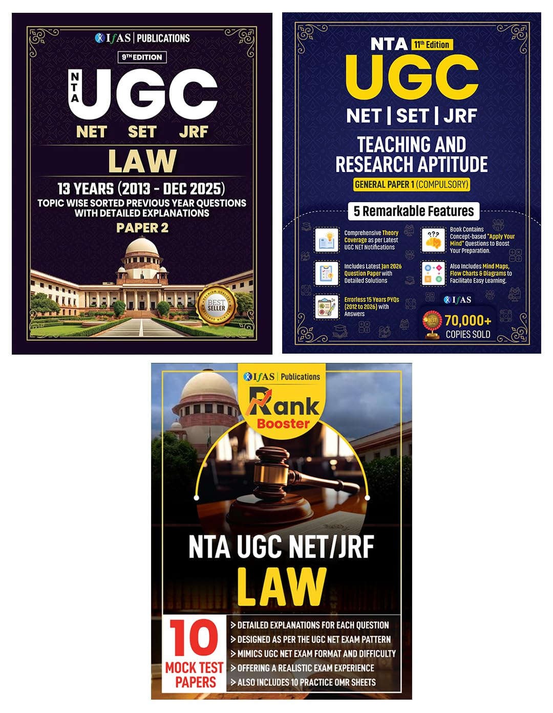 Buy UGC NET Law Book 2026, Rank Booster & Paper 1 [3 Books] | 10 Mock ...
