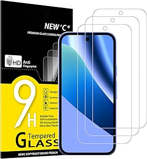 NEW'C Screen Protector for Google Pixel 10a, Tempered Glass | 3 Pack Transparent, 6.3" 9H Hardness, Scratch Resistant, Bubble Free, HD Clear, Oleophobic Touch Sensitive
