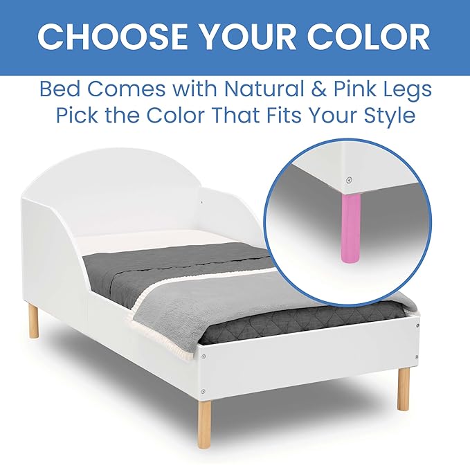 Cama Toddler Delta Children Reese - Bianca White Certificada Greenguard Gold miniatura 4