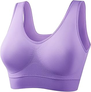 Generisch Sujetador deportivo para mujer, espalda cruzada, push-up, sujetador deportivo acolchado, agarre fuerte, sin costuras, para correr, yoga, fitness